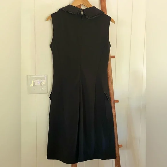 Nanette Lepore Black Midi Dress with Button Detail - Picture 6 of 9